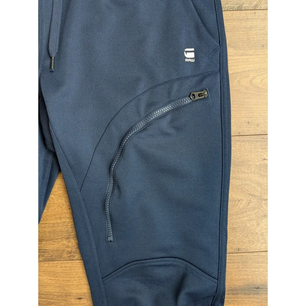 NWT $150 G-Star‎ Raw Mens Air Defence Zip 3D Slim Sweat Pants Navy